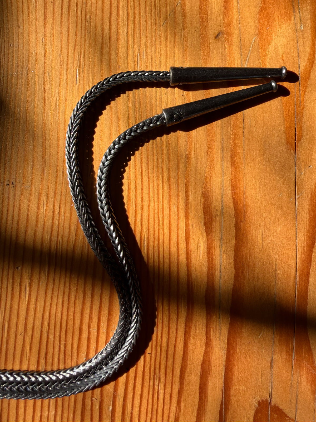 Australian Chrysocolla Metal Chain Bolo Tie