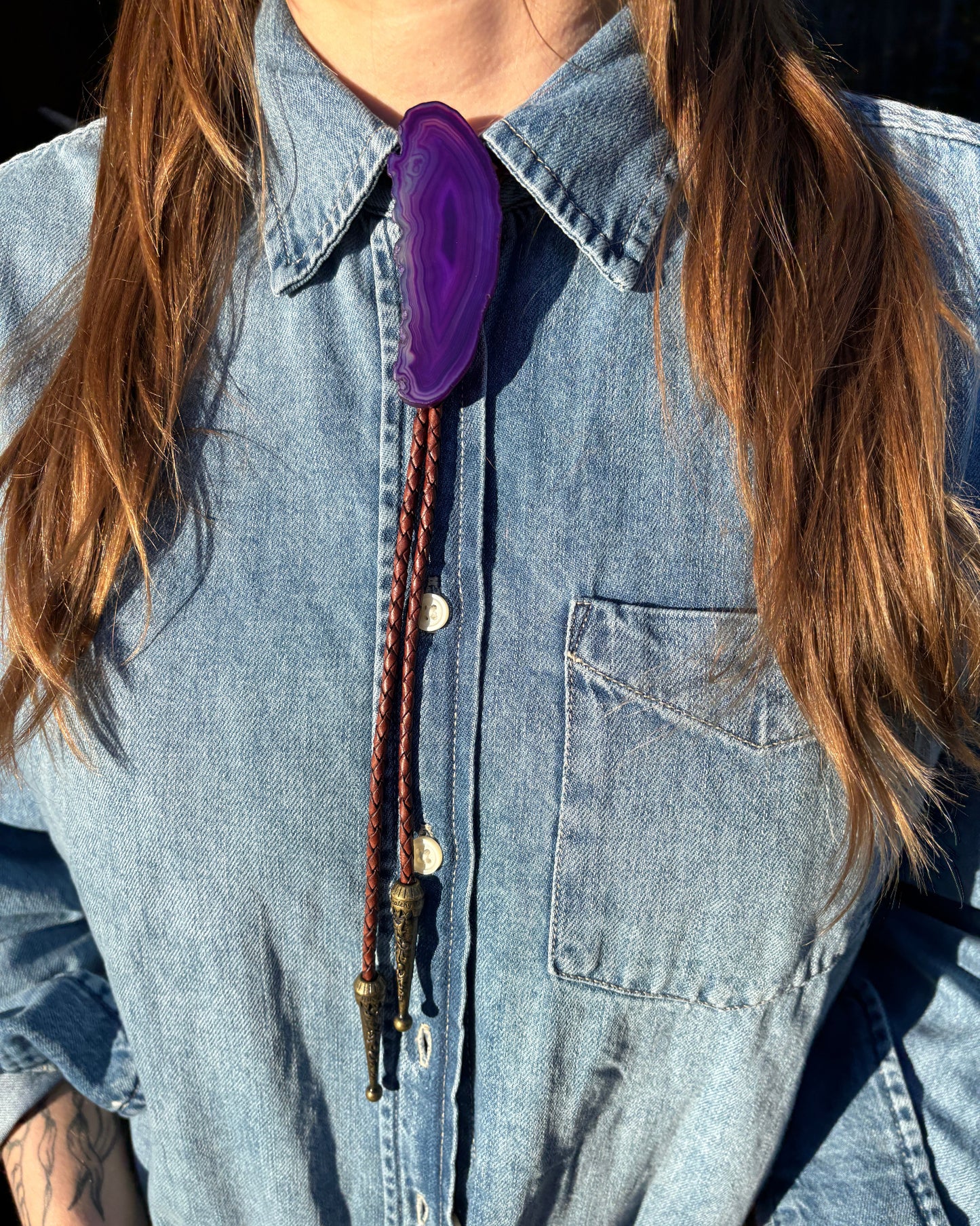 Indigo Bolo Tie