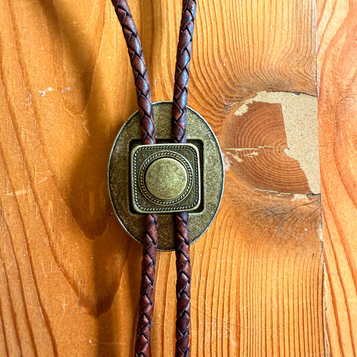 Brass Concho Bolo Tie