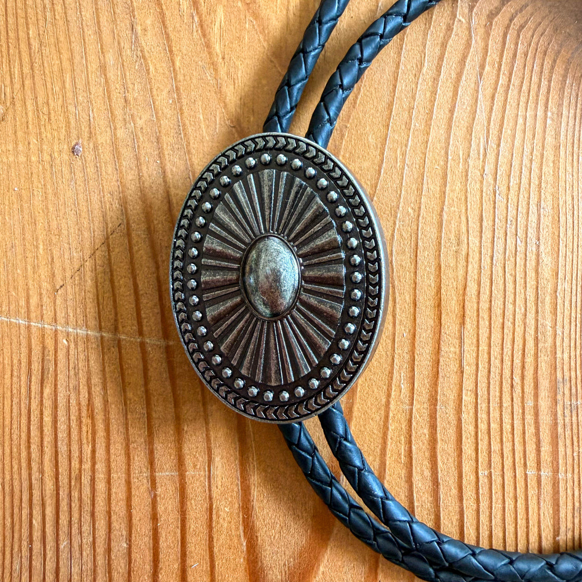 Silver Concho Bolo Tie