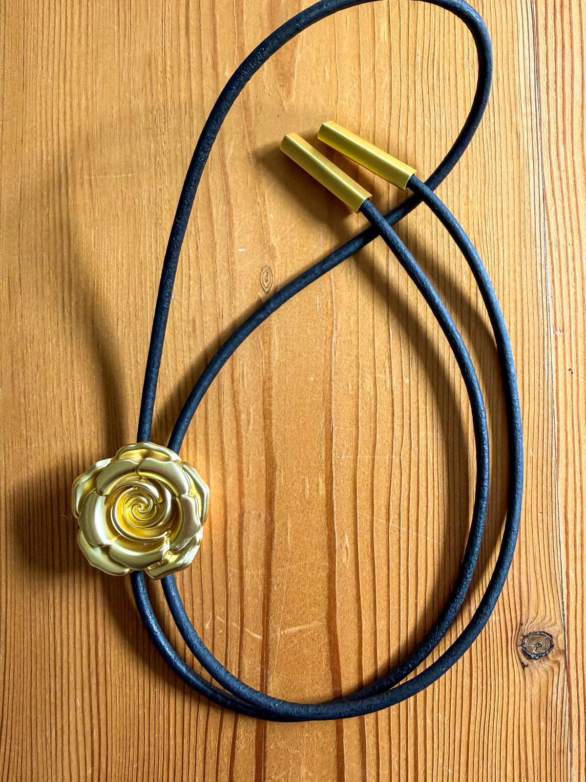 Gold Rose Bolo Tie