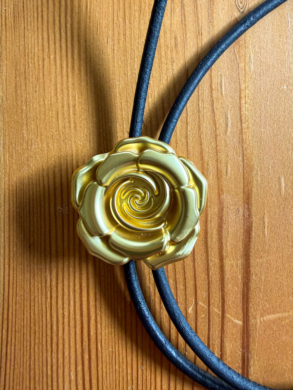 Gold Rose Bolo Tie