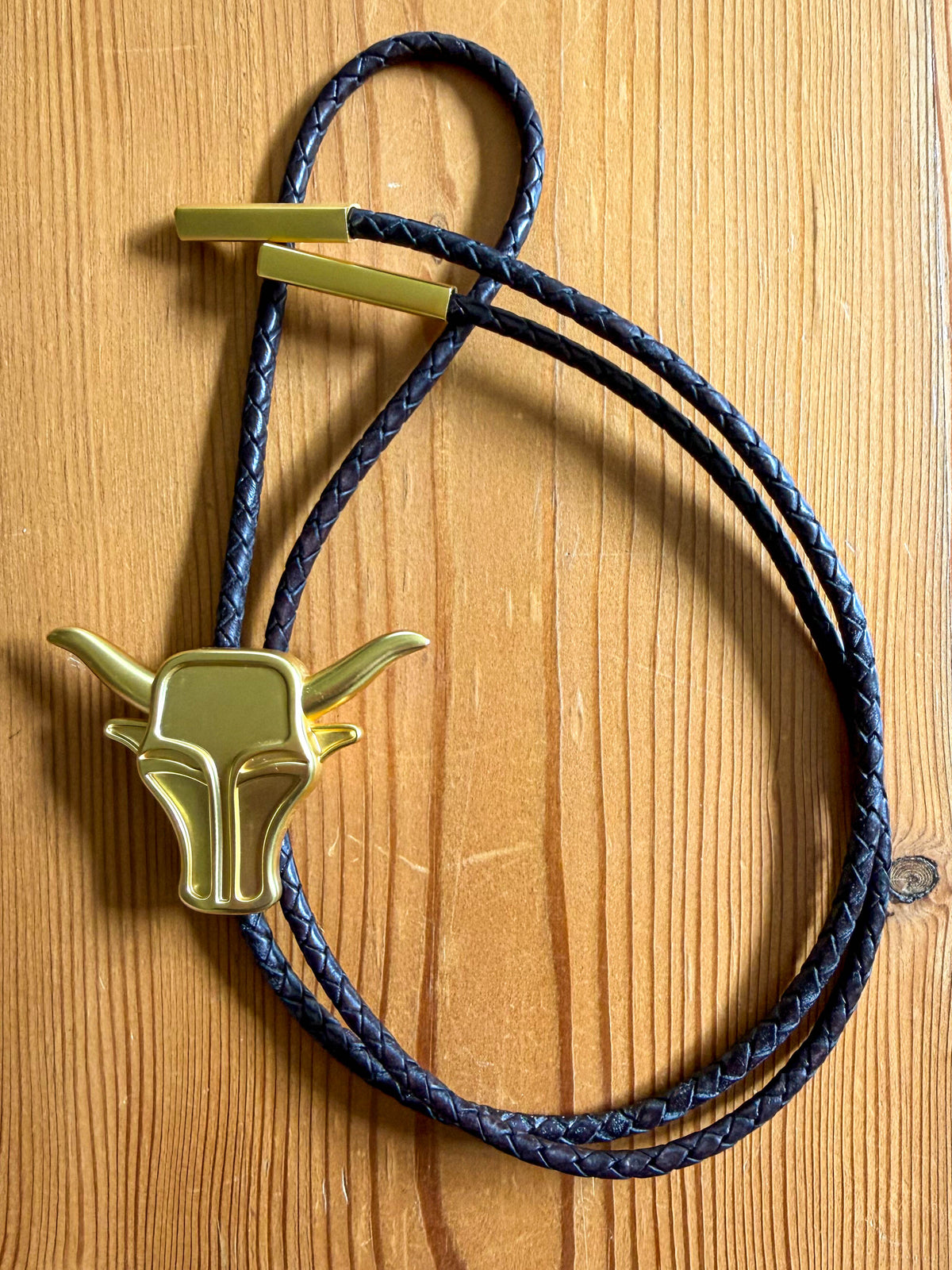 Gold Bull Bolo Tie