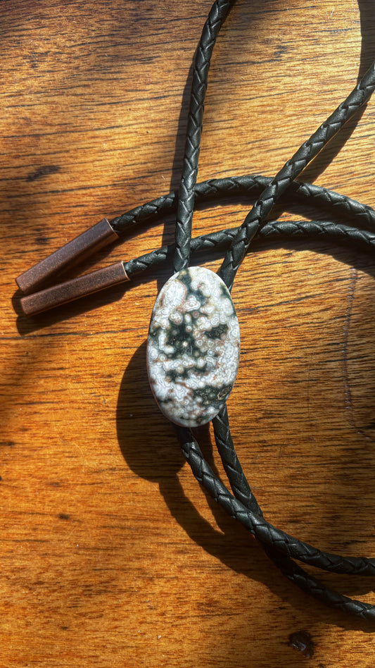 Oval Ocean Jasper Bolo Tie