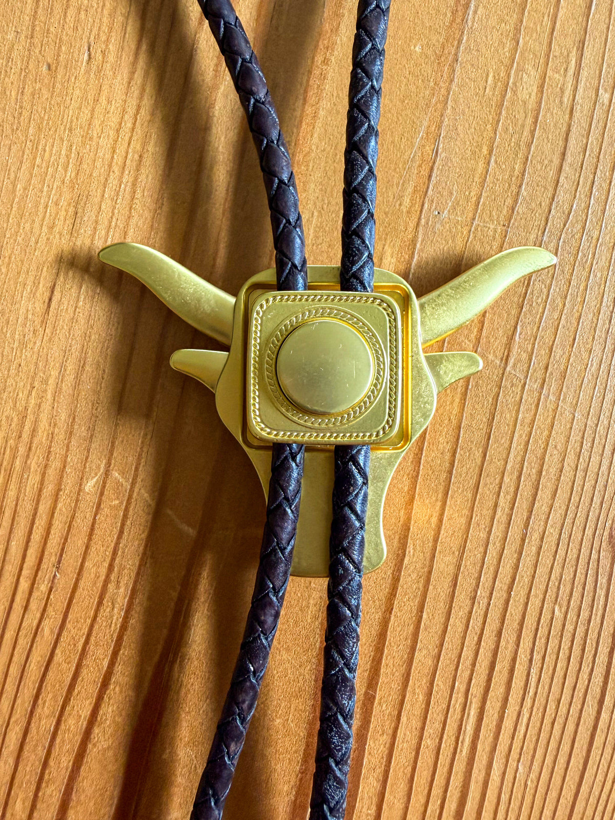 Gold Bull Bolo Tie
