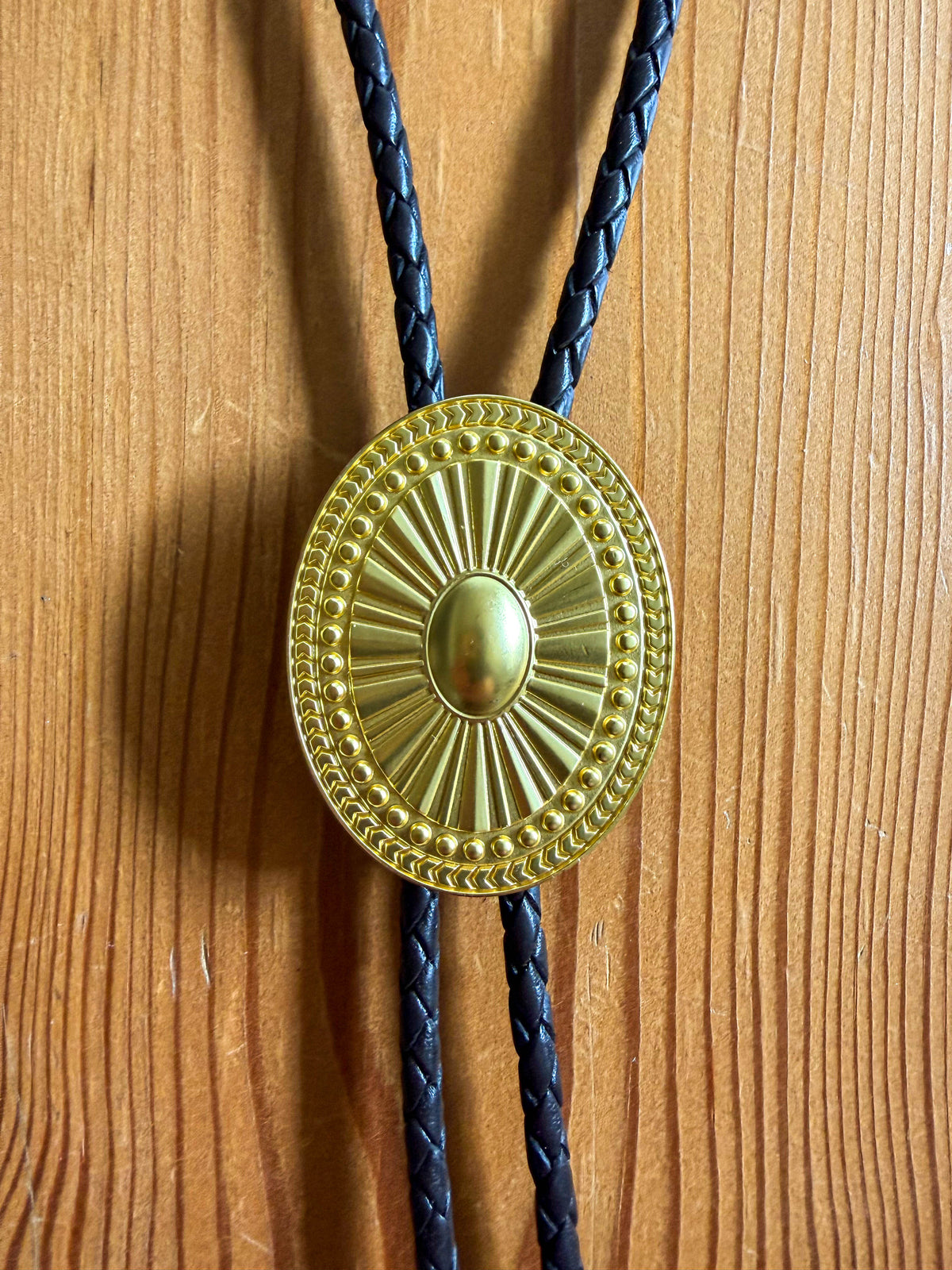 Gold Concho Bolo Tie