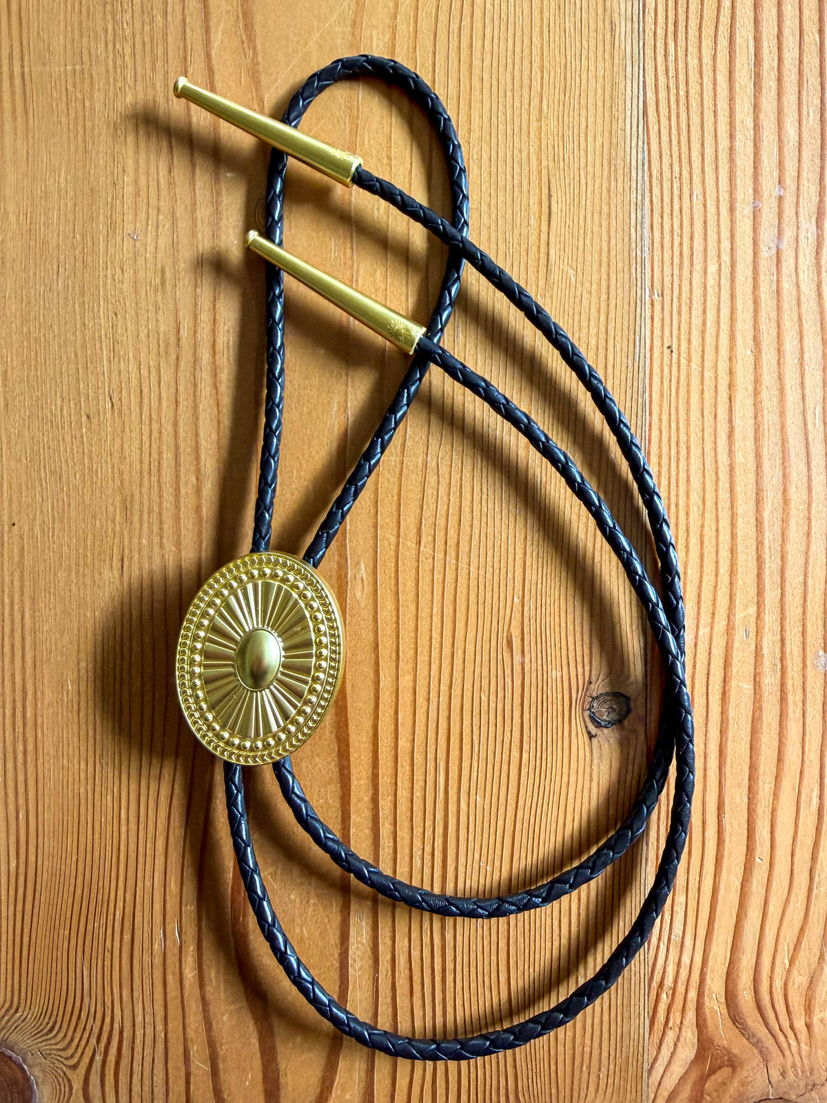 Gold Concho Bolo Tie