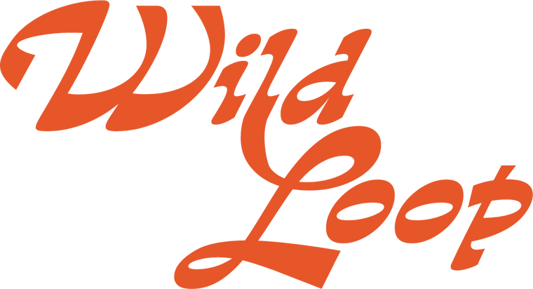 Stylized text reading Wild Loop in an orange, cursive font on a white background.