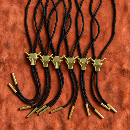 Bull Bolo Tie Set